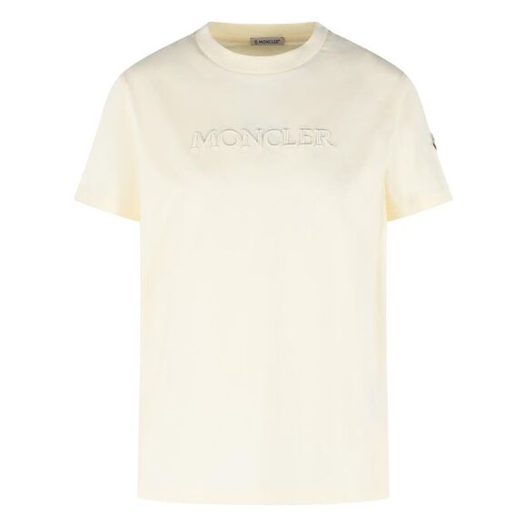 Moncler Ivory Cotton T-Shirt Women